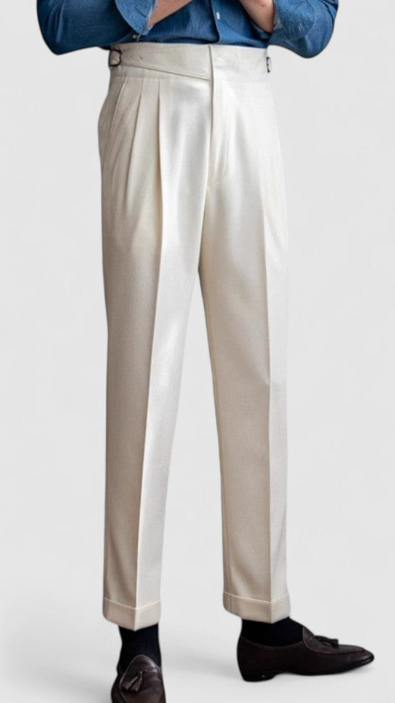 Men's High-Waist Retro Casual Trousers