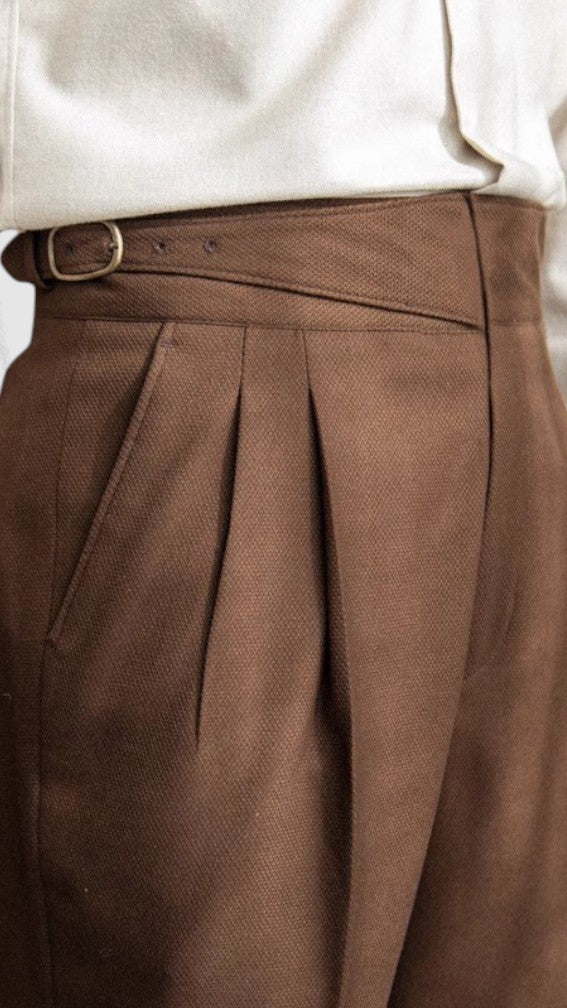 Men's High-Waist Retro Casual Trousers