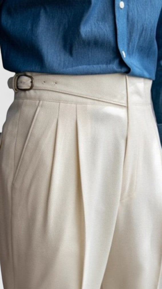 Men's High-Waist Retro Casual Trousers