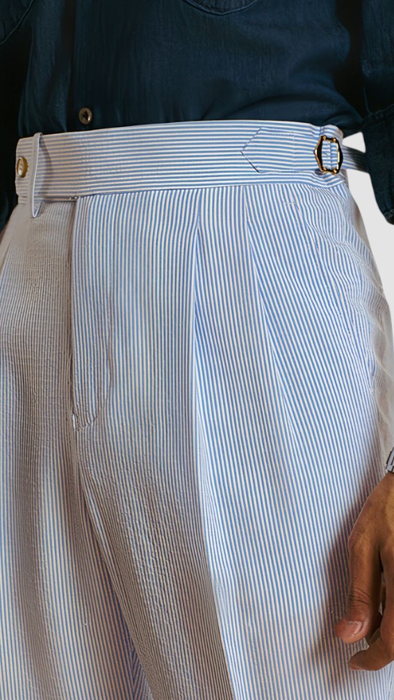 Men's Loose High-Waisted Pleated Trousers